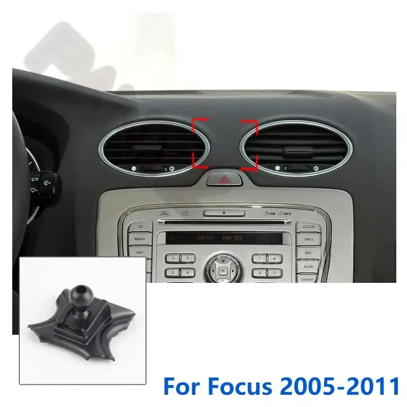 17mm Special Mounts For Ford Focus Car Phone Holder GPS Supporting Fixed Bracket Air Outlet Base Accessories 2005-