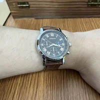 GENEVA High Quality Men's Luxury Belt Fashion Quartz Watch Men Round Business Student Sport Waterproof Glow Clock 5