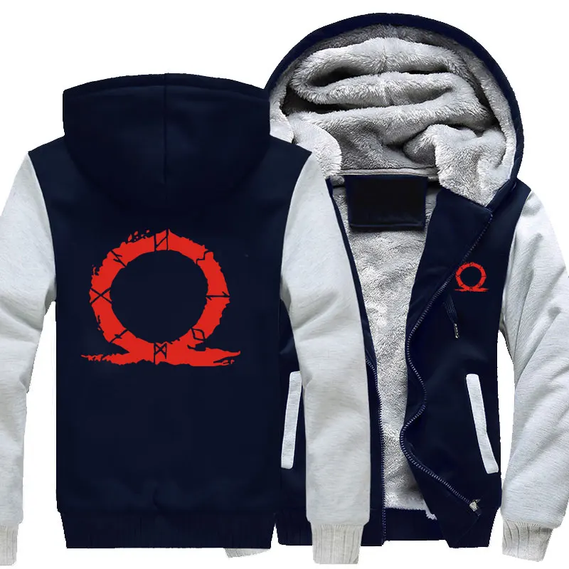 Game God of War Hoodie Cosplay Kratos Coat Jacket Warm Winter