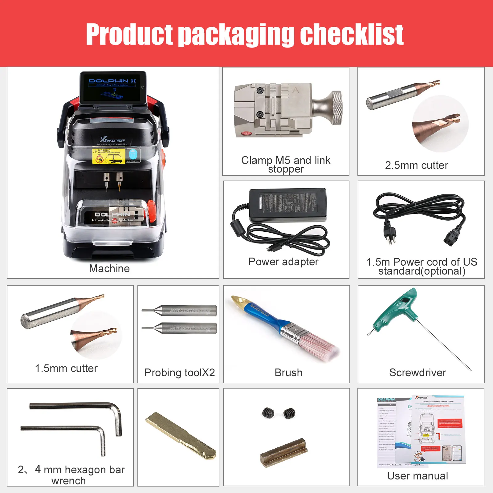 Xhorse Dolphin XP005L XP-005L Dolphin II Key Cutting Machine with Adjustable Touch Screen key cutting machine