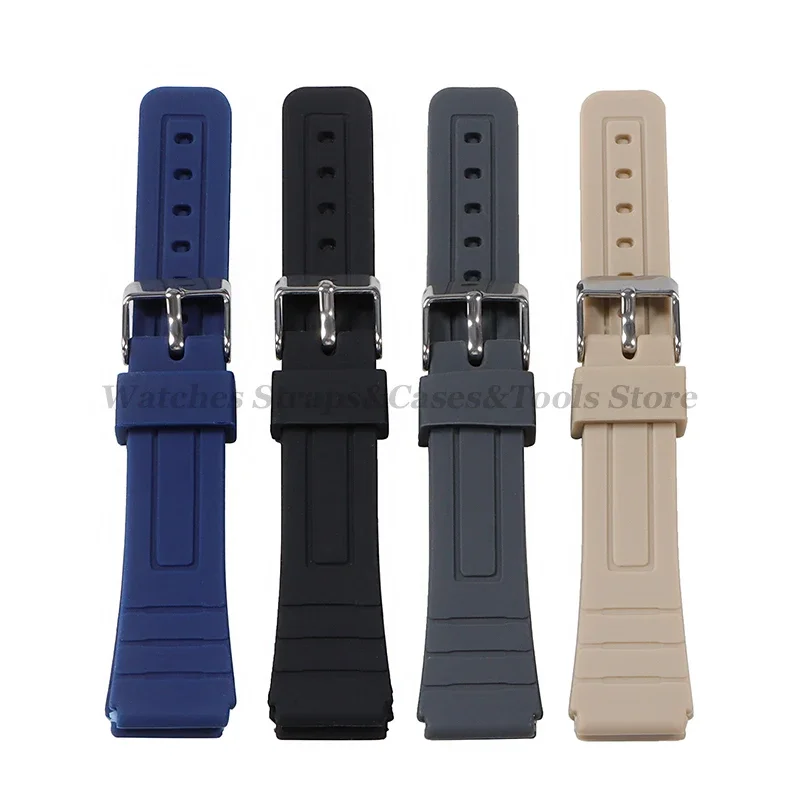 ยางซิลิโคน 18 มม. สำหรับ Casio สายนาฬิกา SportBracelet