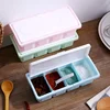 4 Grids Seasoning Box Condiment Storage Container Rack Spice Jar with Spoon Spice Box Kitchen Multi-functional Jar 1/3PCS 2