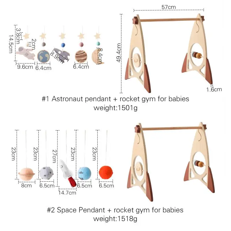 Baby Toys Baby Rattle Toys 1Set Play Gym Frame Baby Activity Wooden Fitness Frames Play Gym Mobile Baby Room Decoration Newborn Accessories Rattle Toy