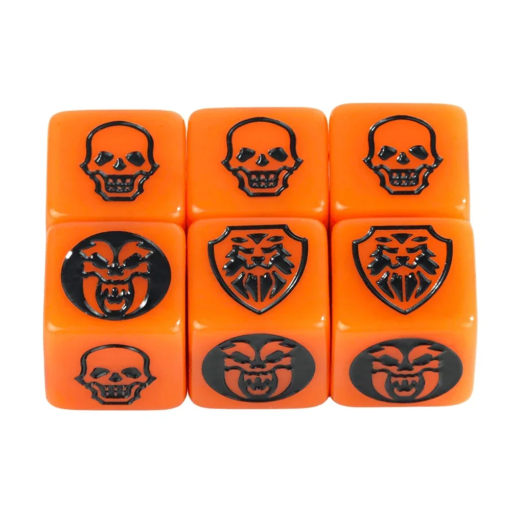 Opaque Color D6 Game Dice Set - 6 Pieces for Board and Table Games