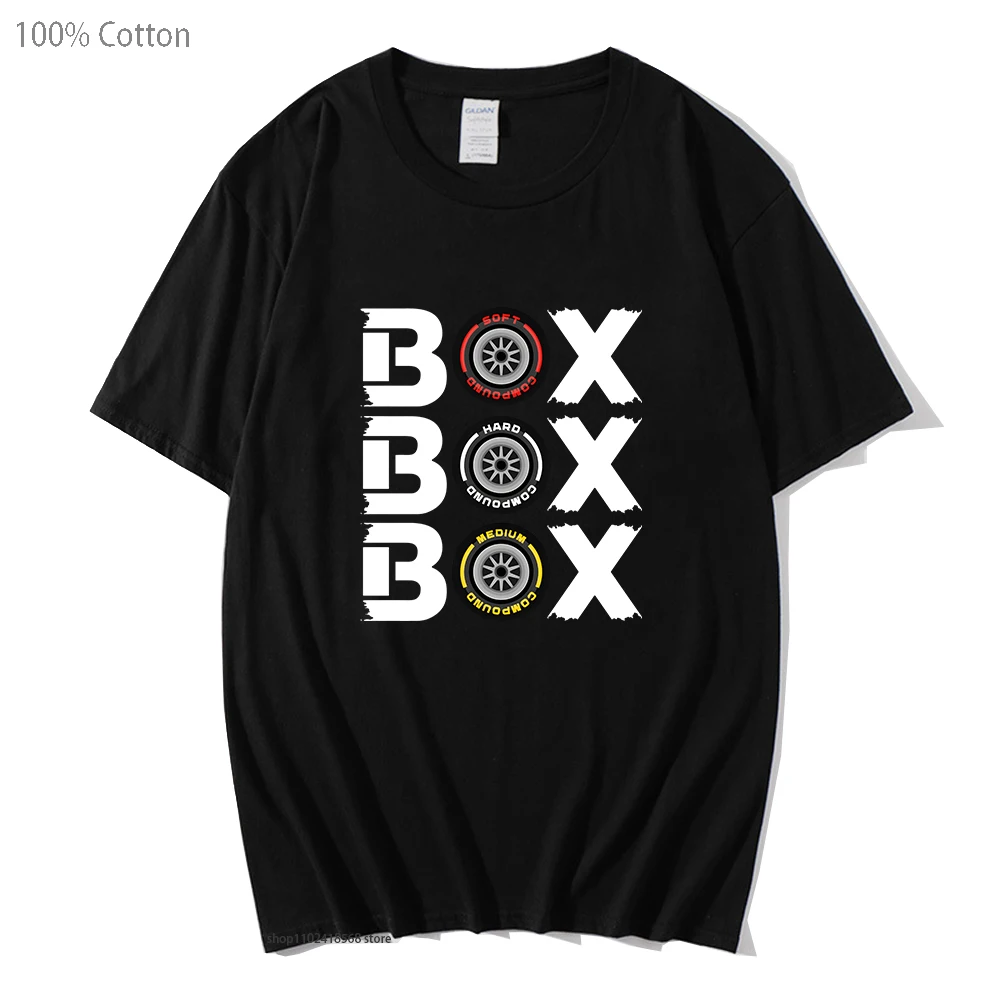 

Box Box Box T-Shirts for Men F1 Tyre Compound V2 Tshirt Women's Long Sleeve Top 100% Cotton Hooded Funny Games Men Clothing Y2k