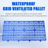 ABWR-Plastic Pallet, Waterproof Grid Ventilated Pallet, Storage Grid Mat For Garage Kitchen Supermarket Storage Basement,4Pcs 2