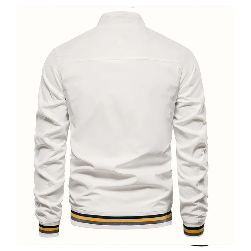 Spring Autumn New Solid Color High Street Long Sleeve Cardigan Man Fashion Casual Zipper Jacket Male All-match Pockets Outwear