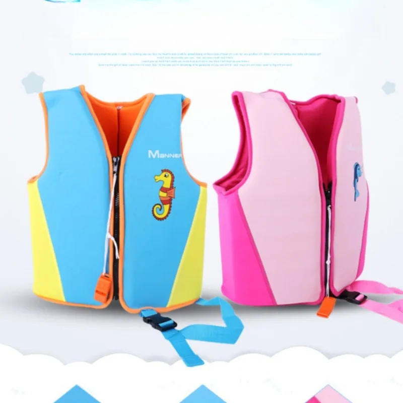 Children's Buoyancy Vest Swimsuit for Boys Girls Swimming Beach Snorkeling Vest Cartoon Swimming Training