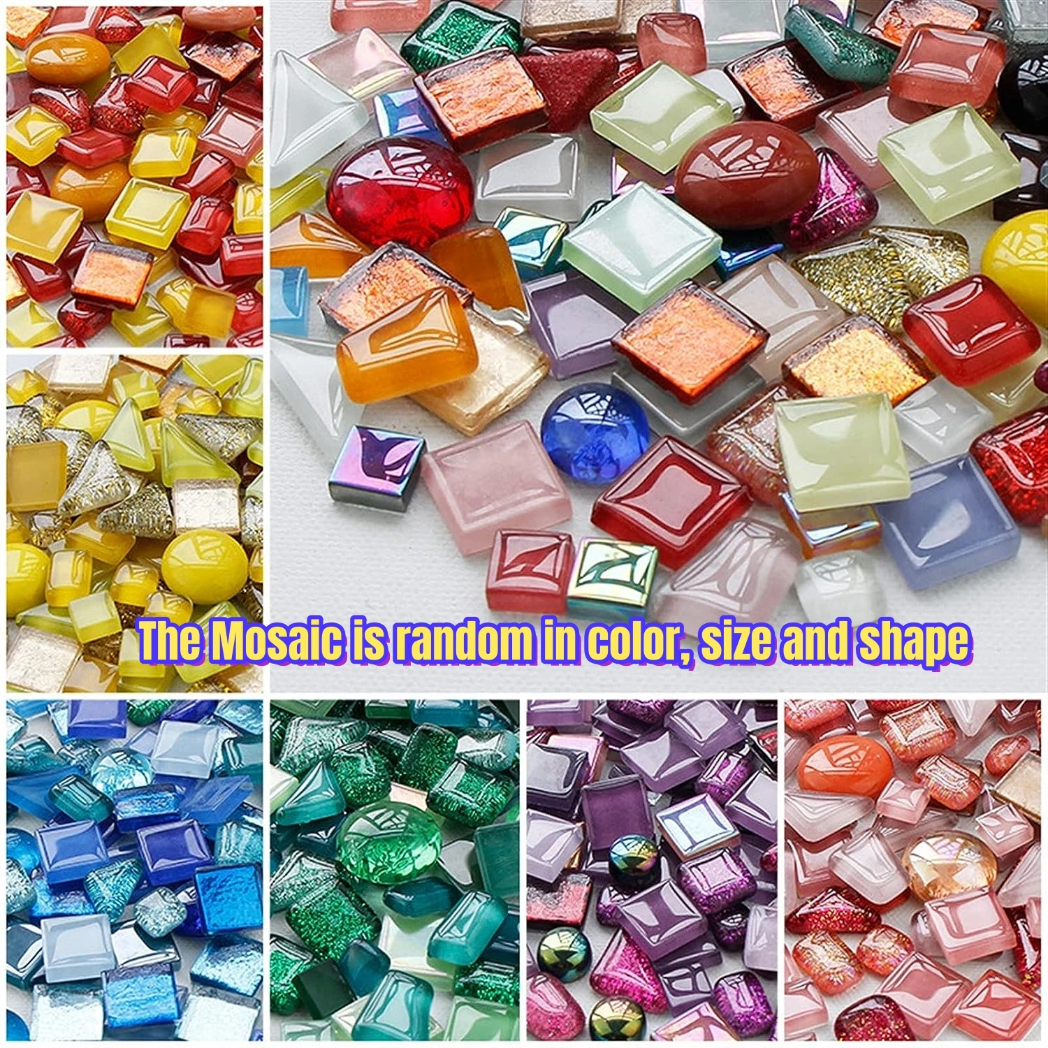 Mixed Color Irregular Crystal Mosaic Tiles 500g for Craft Bathroom Kitchen Home Decoration DIY,glass mosaic tiles,diy mosaic supplies,crystal mosaics supplies