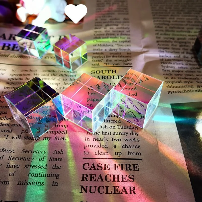 Magic Prism Cube 15 20 25 30mm Mini Optical Glass X-cube Dichroic Design Cube Prism RGB Combiner Splitter for Photography