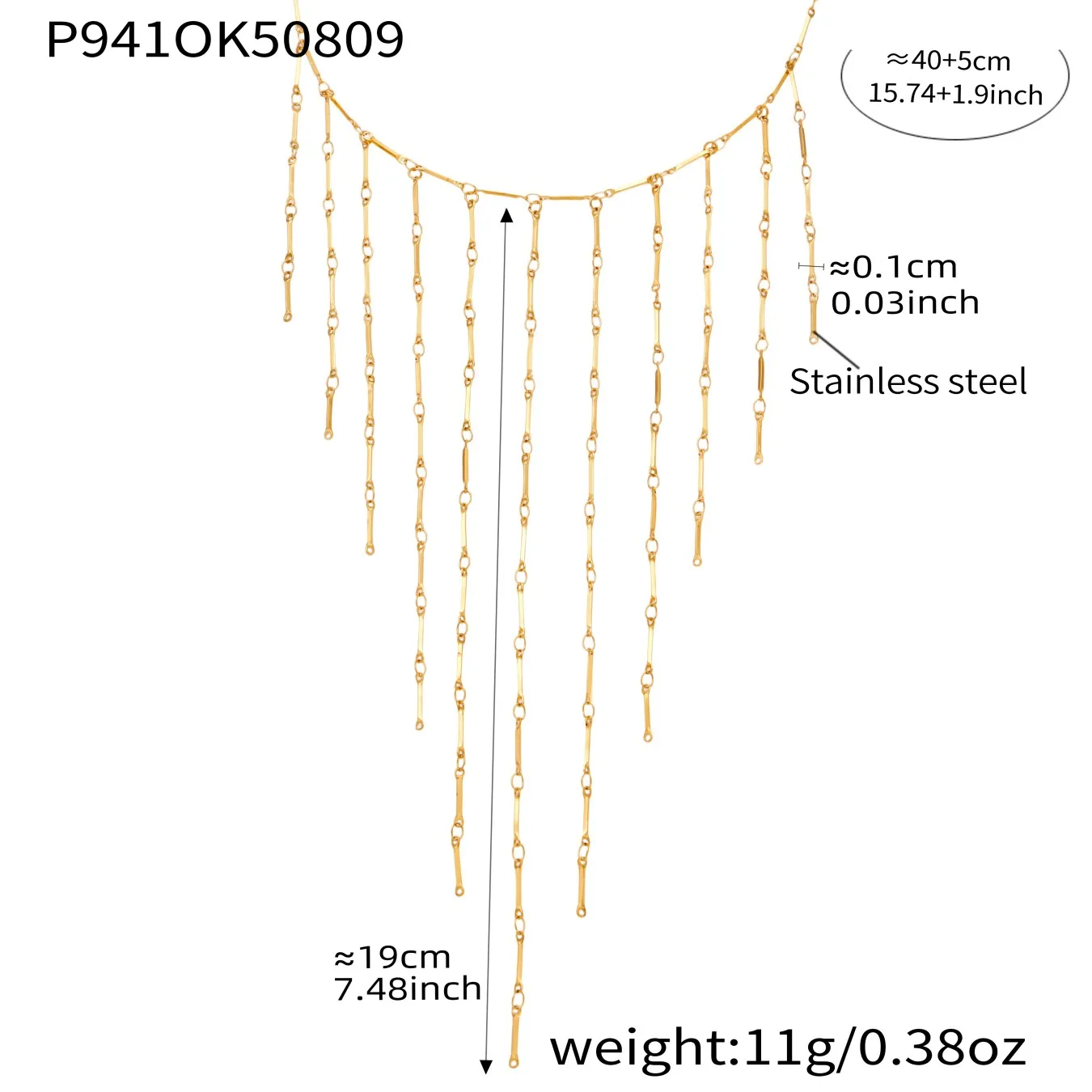 Goldene Silber Natürliche Süßwasser Perle Halskette frauen Edelstahl Vergoldet Lange Quaste Halsband Femme Elegante Schmuck – Detail 1