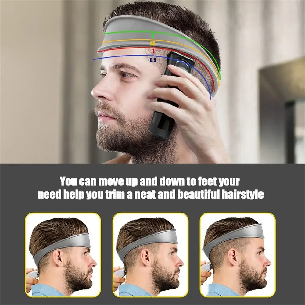 

DIY Home Hair Trimming Home Haircuts Curved Headband Silicone Neckline Shaving Template and Hair Cutting Guide Hair Styling Tool