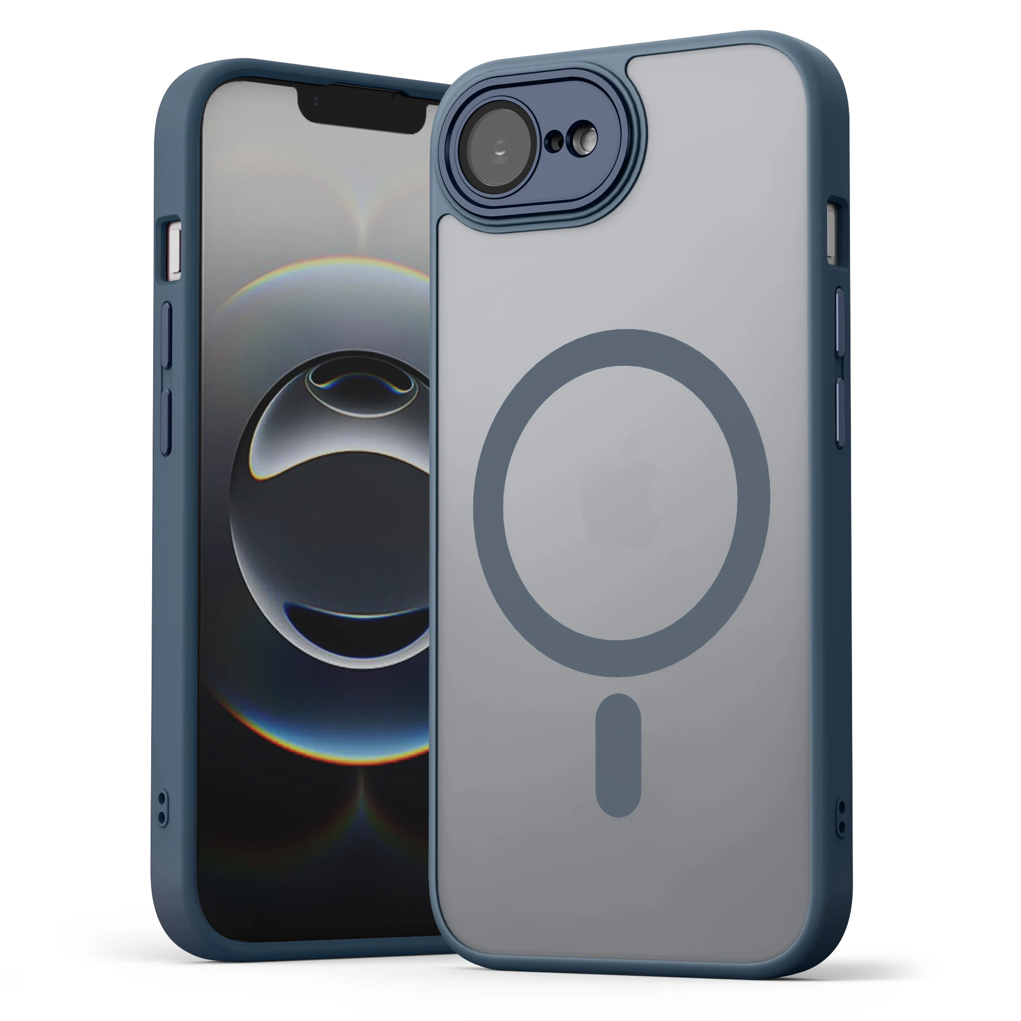 Magnetic Hybrid Shockproof Wireless Charging Case with Translucent Hard Back