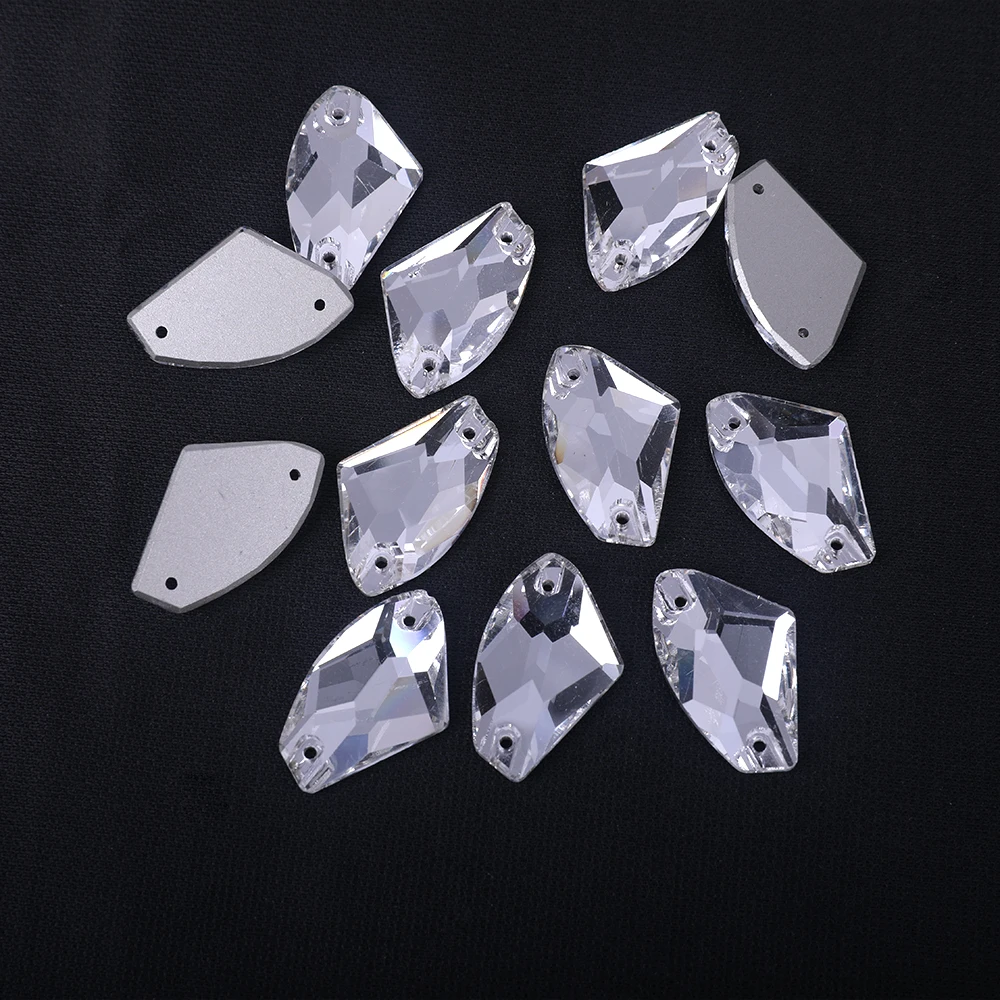 VC K9 hochwertige AB-Strass-Axt-Fase zum Aufnähen, flache Rückseite, Glaskristalle für Kleidung, Hochzeitskleider, alles für Dekoration, DIY – Detail 5