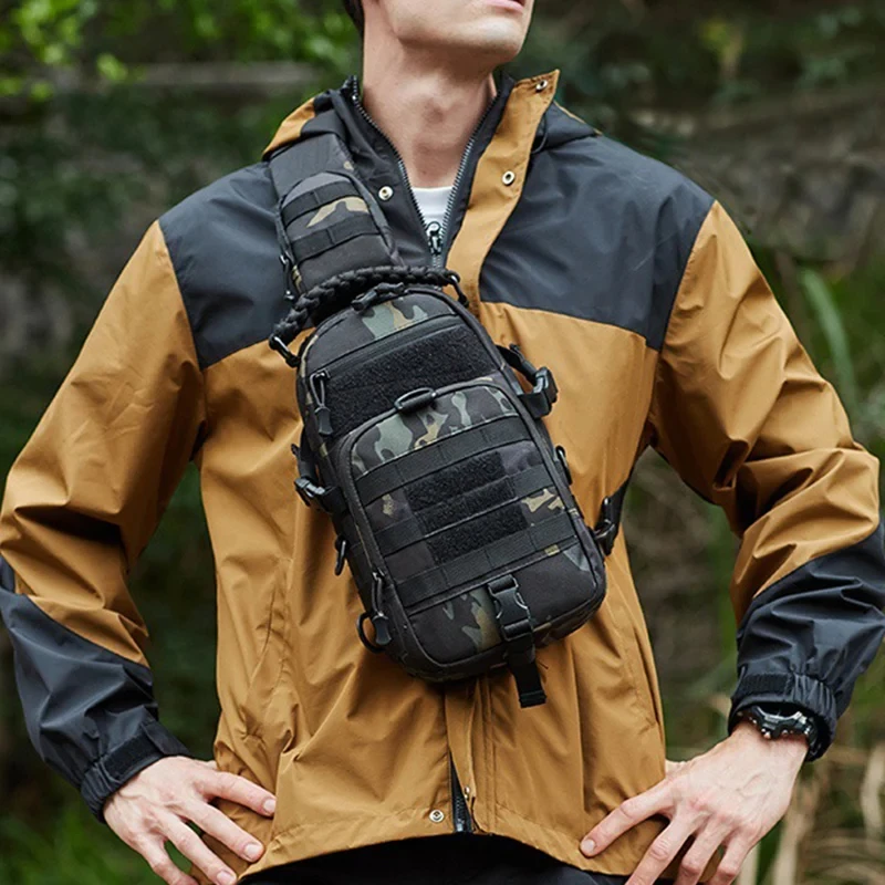 Men Tactical Chest Bag Sports Outdoor Hiking Climbing Cycling Fishing