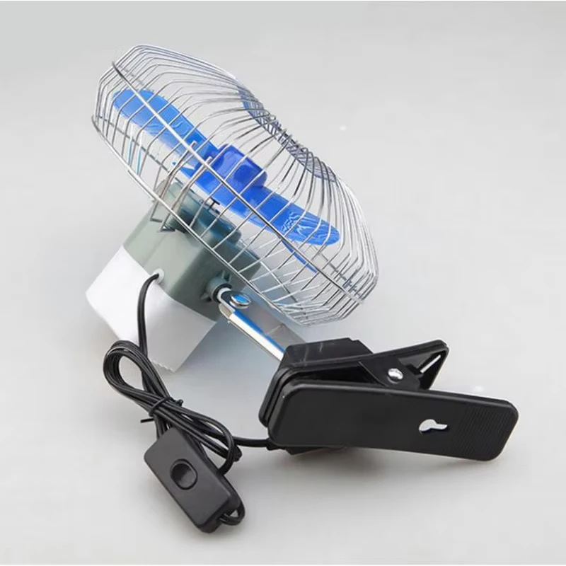 Car Fan Accessories Low Noise Air Cooling Fan Portable Vehicle Mini Electric 6 Inch 12V 25W Car Oscillating Fan Car Auto