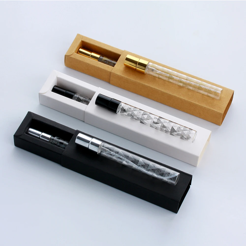 30/50 stücke 10ml Parfüm flasche mit Verpackungs kasten Sprüh flasche leere Kosmetik flasche Probe Reagenzglas dünnes Glas – Detail 7