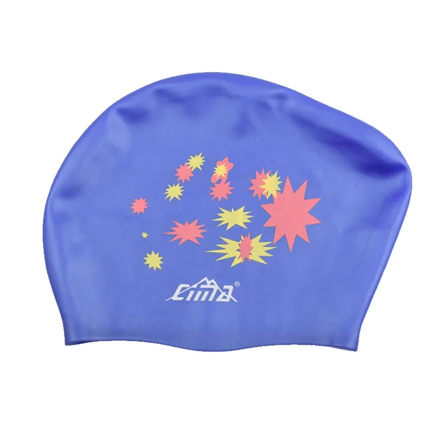 Women Silicone Swimming Cap Long Hair 