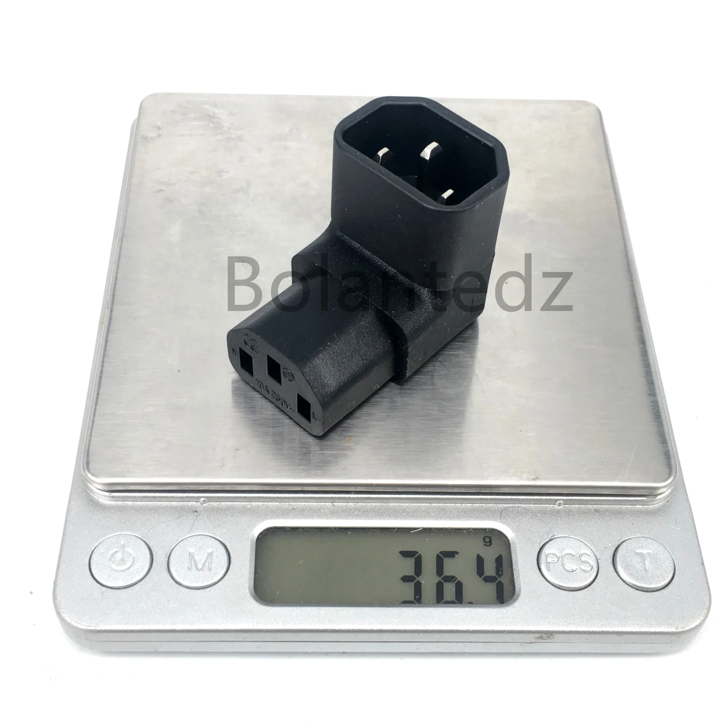 Power Plug Connector 3Pin IEC Connector Down UP 90 Angled IEC 320 C14 Male to C13 Female AC Plug For Lcd Wall Mount TV