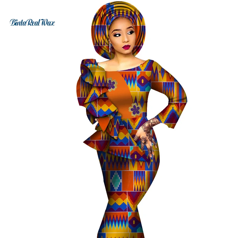 ڸ ī 巹 μ Draped ƮƮ  巹 Vestidos Bazin  ī Ankara 巹 Ƿ WY4291