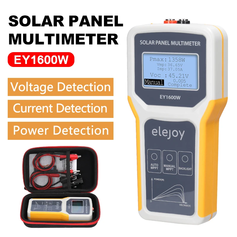 Solar Panel Testeur Électrique Multimètre 1600W Panneau Solaire M PPT Tester Avec Un Ponctuel De Tension De Circuit Ouverte Du 51,17 U20ac | DHgate Pince Mc4