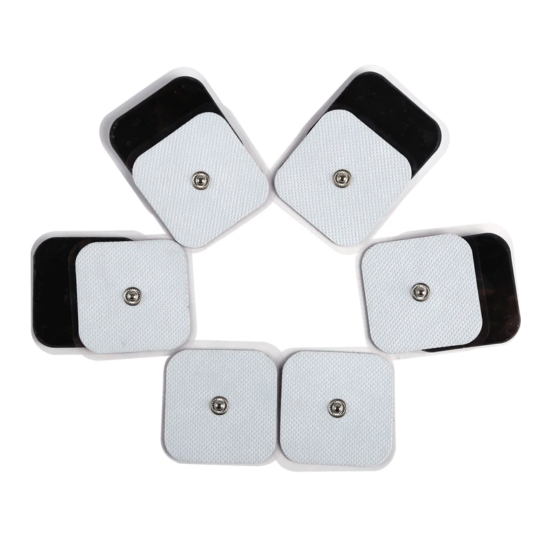 Nerve Stimulator Electrode Pads 10 Pcs Use For TENS/EMS Unit Size 5cm*5cm With Button 3.5mm electrode pads