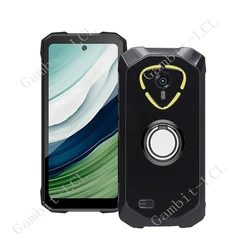 Compact TPU Soft Cover with Back Ring Holder Bracket for KingKong Mini 4 (Ring Case Black)