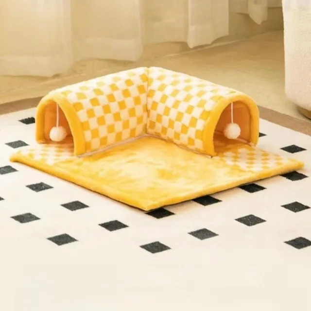 Cat Nest Tunnel Maze Digging Hole Cat  Dog Bed Warm for Autumn Winter Suitable All Seasons Removable Washable Pet Winter Blanket 6