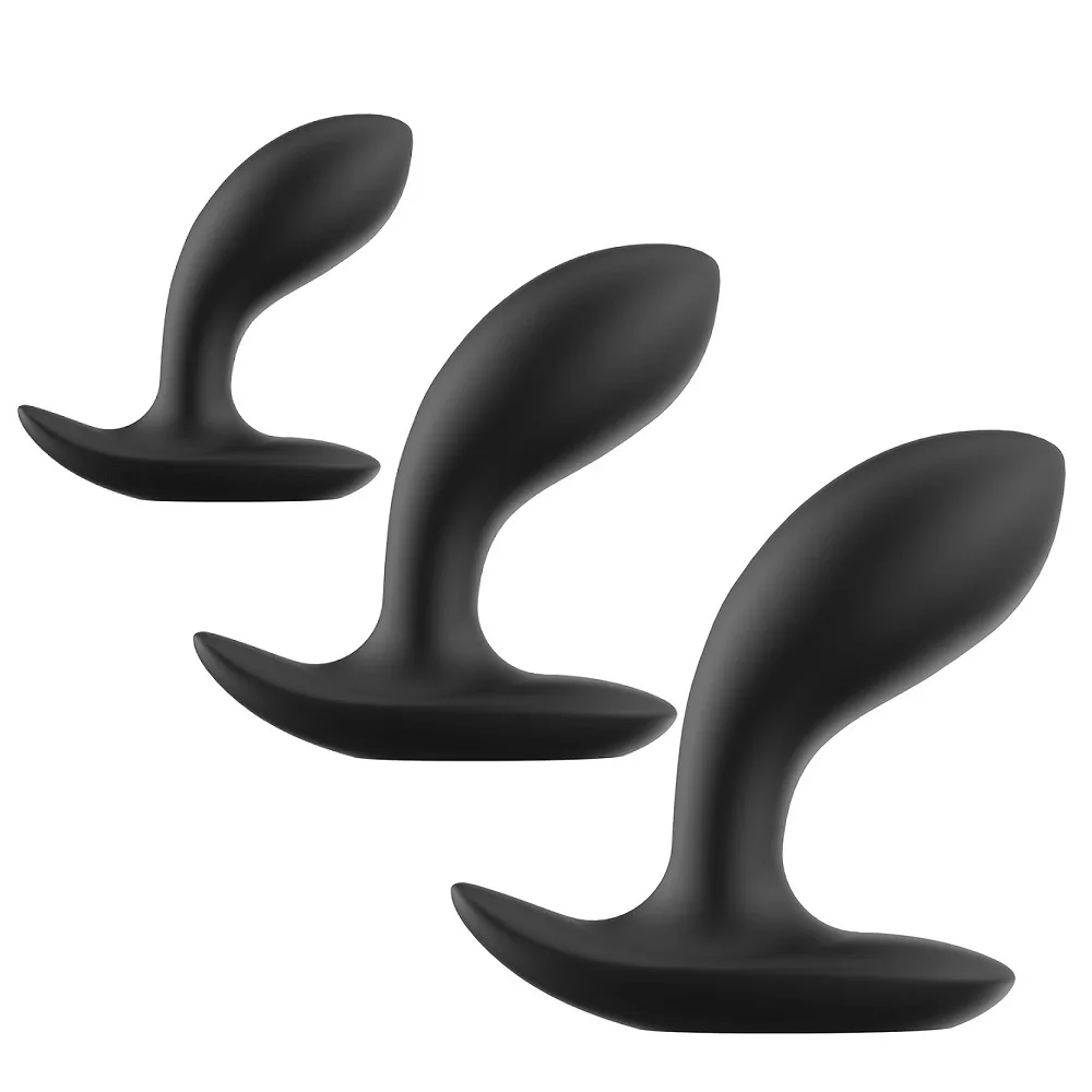 Analkugeln Silikon Butt Plug Trainingsset Riesige ausgestellte Basis Tragbarer hohler Analplug Prostatamassage G s_voghion.com