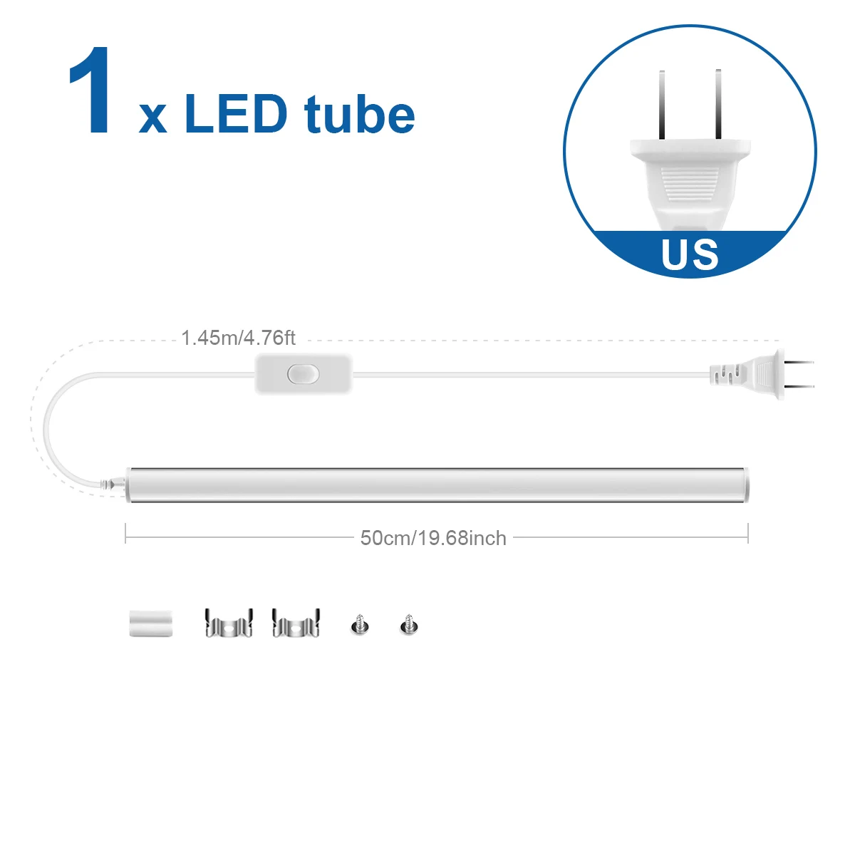 ตัวเลือกสินค้า LED บาร์แสงอลูมิเนียมส่องสว่าง 50 ซม. ประหยัดพลังงาน