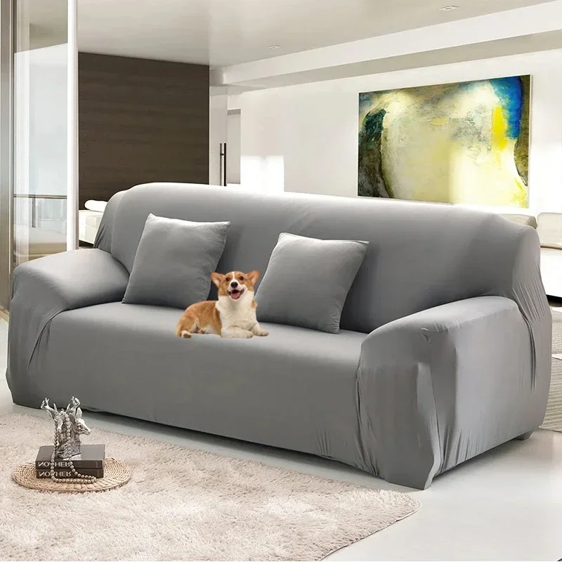 Solid Colors Sofa Cover Multi-color Spandex Fabric Sofacovers Soft Adjustable Elastic Sofa Seat Case for Dining Room 1/2/3/4 sofa cover