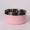 1PC Round Thickened Stainless Steel Dog Bowl, Stylish Solid Color, Non-slip Cat And Dog Pet Bowl, Suitable For Indoor And Outdoo 6