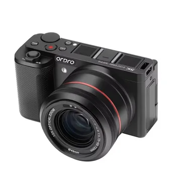 Fotocamera Digitale 5K HD con Zoom Ottico, Fotocamera CCD, Fotocamera Mirrorless con Visione Notturna IR, Luce 270 °   Fotocamera Digitale con Schermo LCD Touch Ribaltabile