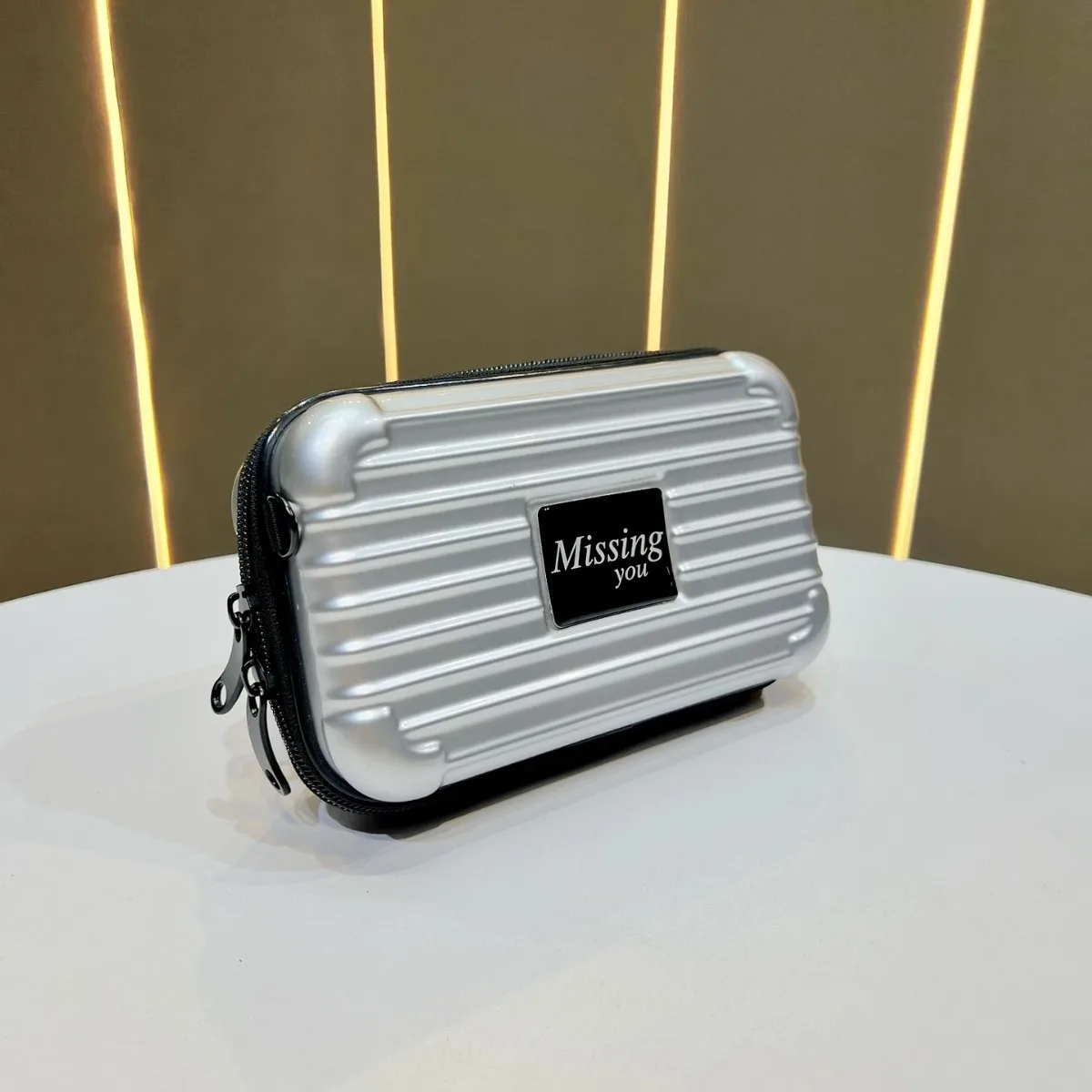 Mini borsa a forma di valigia Borsa da viaggio alla moda Borsa a tracolla Borsa impermeabile Borsa a guscio rigido Borsa da valigia Pochette - immagine 6