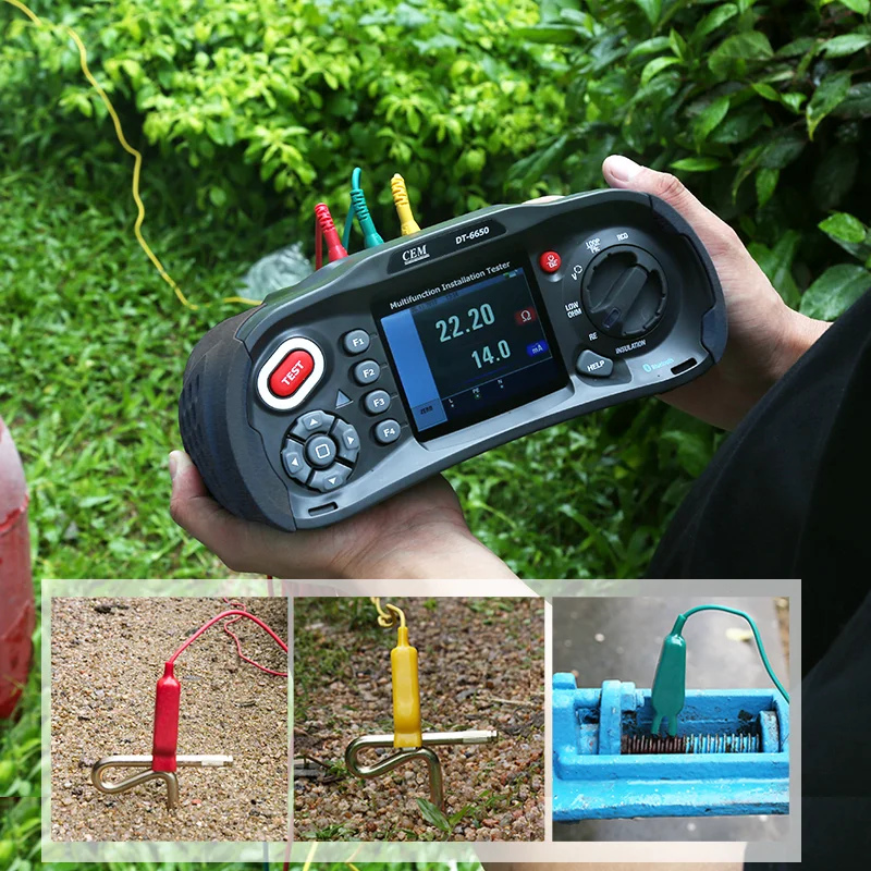 Multifunction Installation Tester with 3.5" TFT Color LCD Display Voltage Resistance Loop impedance RCD PFG PSC Tester Kit
