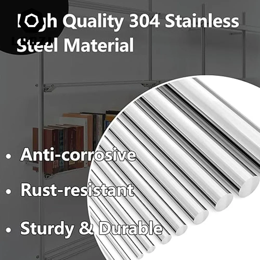 Steel Round Rod 1pcs 100/200/300/400/500mm 304 Stainless Steel Rod Dia 3/4/4.5/5/5.5/6/6.5mm For DIY Craft Model Car