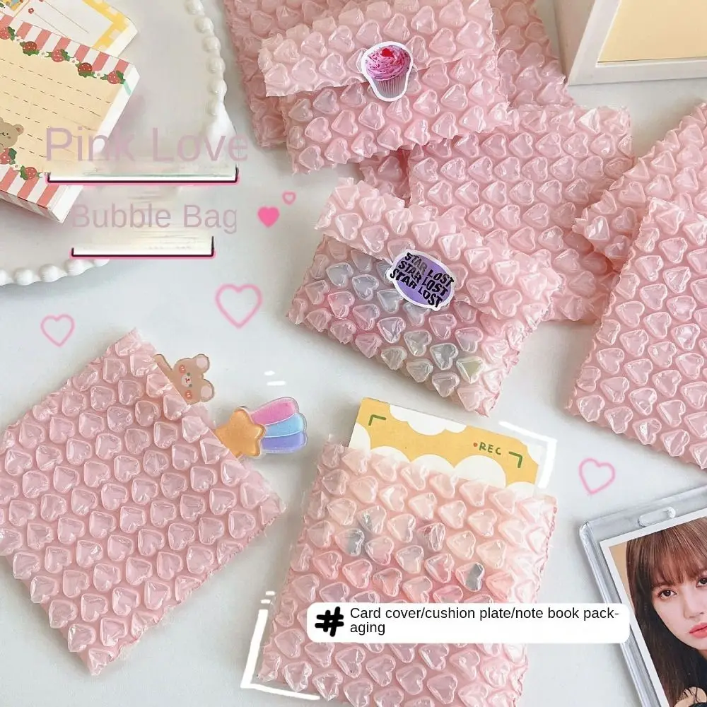 10/1 stücke Herz Bubble Bag Selbst versiegelung Verpackung stoßfest gepolsterte Umschläge rosa Pe Geschenk verpackung Tasche Klein unternehmen Lieferungen – Detail 7