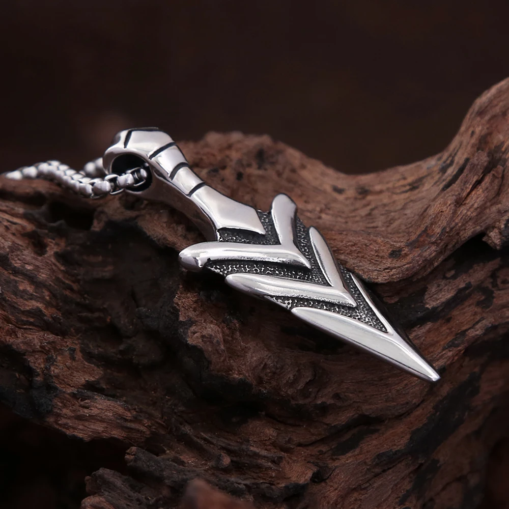 Silver Dragon Neck Knife With Hidden Blade and Necklace in Los Angeles Store
