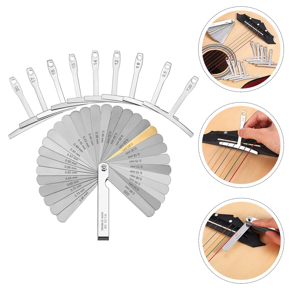 

Guitar Radius Gauges Guitar Feeler Gauge Guitar Luthier Tools Clearance Gauge Chord Pitch Neck Maintenance Accessories