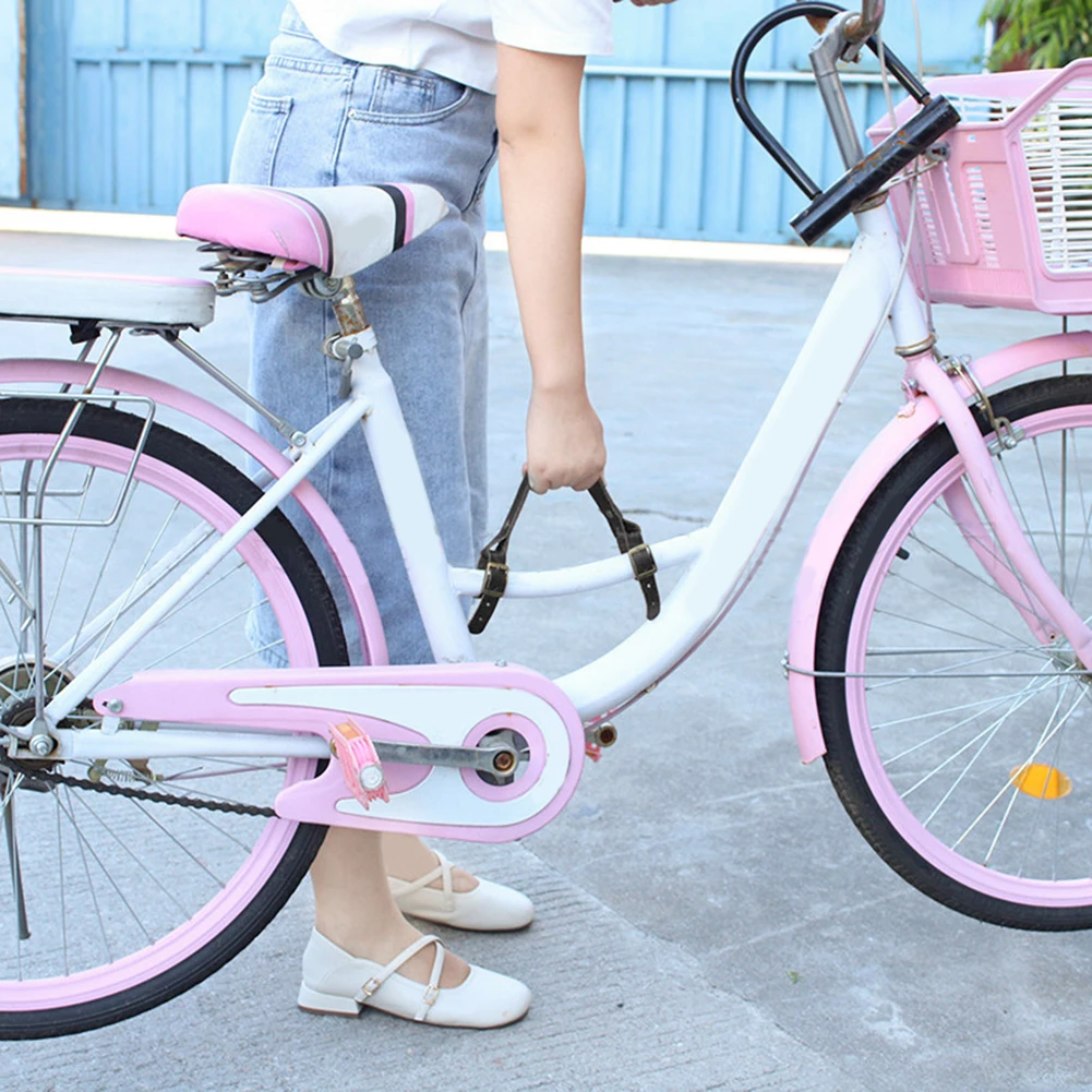 

Detachable Bicycle Frame Handle 1pc 22.5*21cm Bike Handle Straps Black/Brown Leather Soft And Adjustable Design