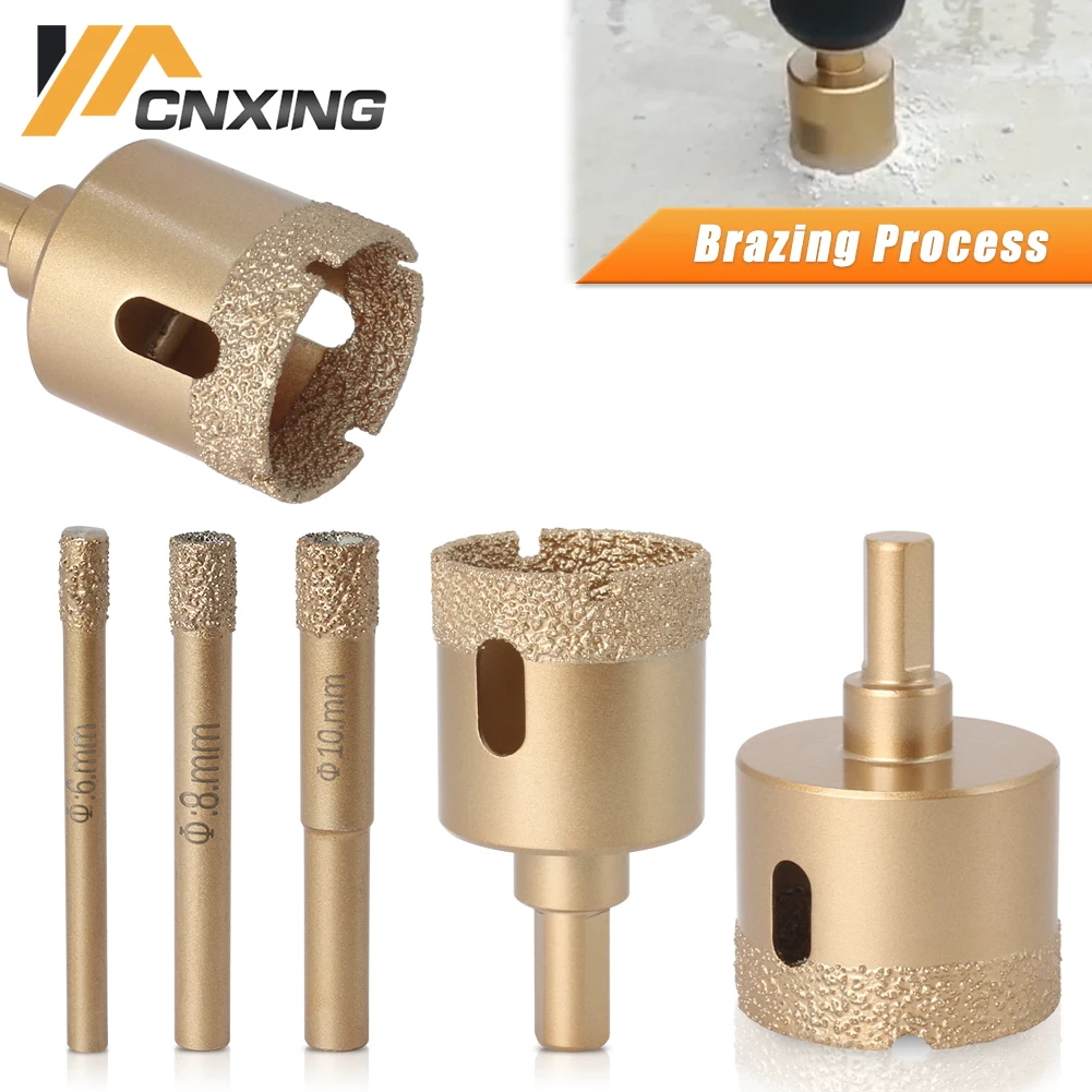 1Pc 6200mm Diamond Brazed Core Dry Drill For Porcelain Tiles Marble Glass Granite Hole Saw