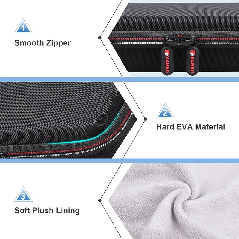 Xanad-eva Hard Case para Logitech mx Mecânico Teclado Iluminado sem Fio Bolsa de Armazenamento - Imagem 5