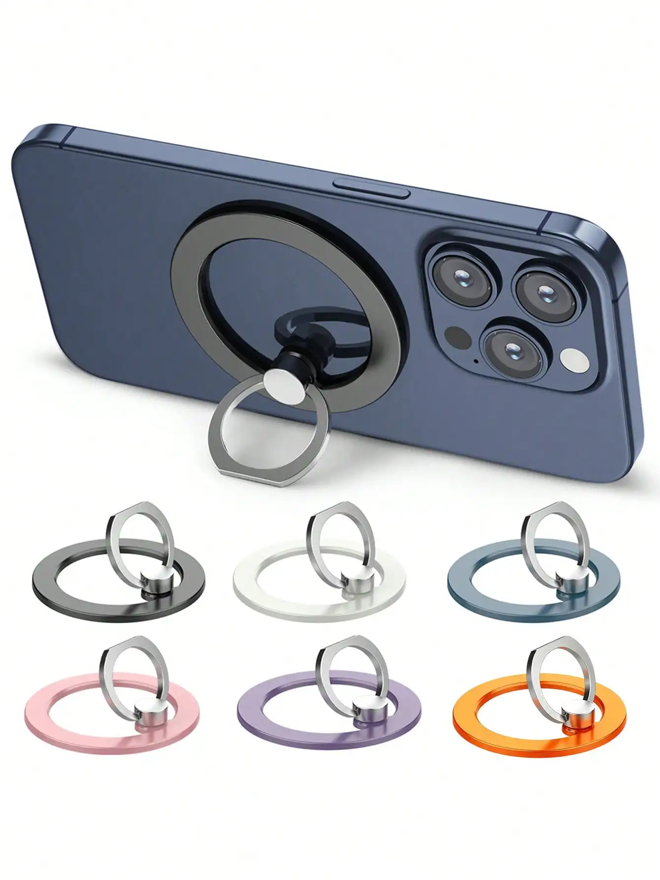 Universal Magnetic Ring Phone Stand - Ultra-Light, Foldable, 360-Degree Rotatable, Portable Alloy Design
