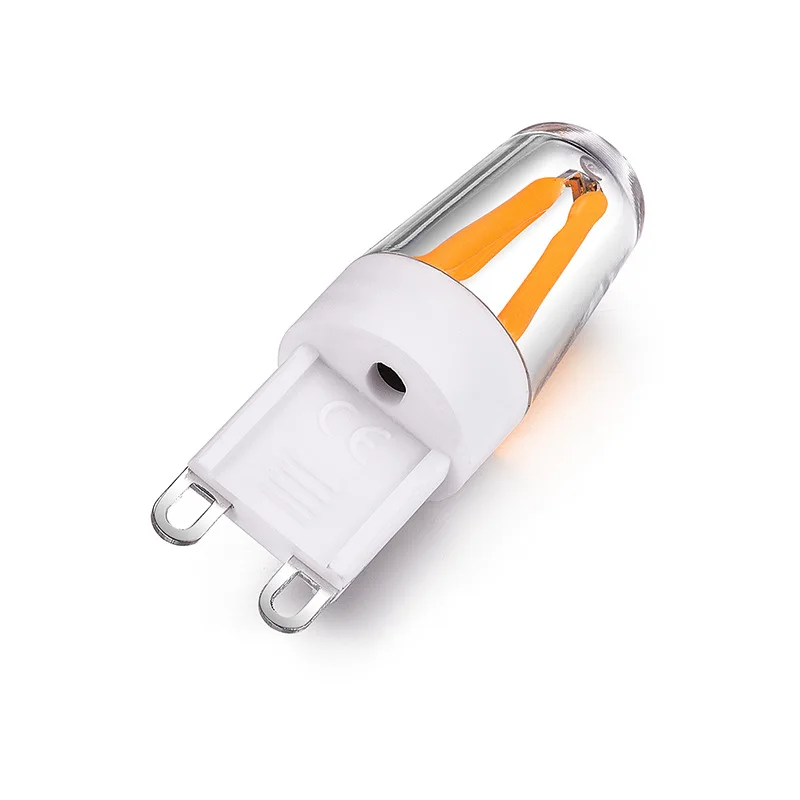 Description Picture 4 of item10pcs G9 E14 LED Filament Lamp 2W 4W Dimmable COB Tungsten Wire Ceramic PC Cover Pendant Chandelier  Crystal lamp bulb 220V 110V