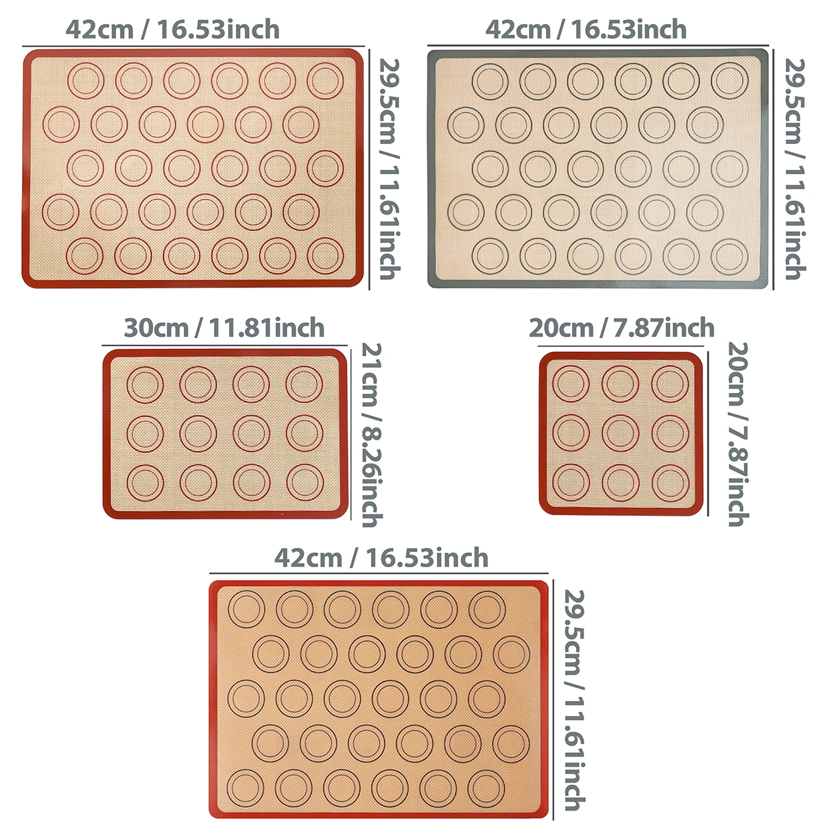 1PC Silicone Baking Mat for Oven Reusable Non Stick Heat Resistant Bakeware Sheets Liner Baking Tools for Cookie Macaron Bread silicone baking mat