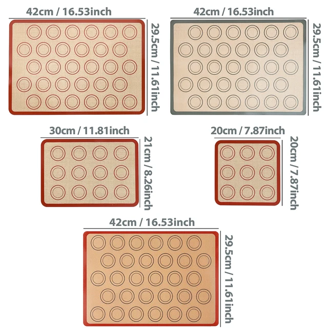 1PC Silicone Baking Mat for Oven, Reusable Non Stick Heat Resistant Bakeware Sheets Liner, Baking Tools for Cookie Macaron Bread 2