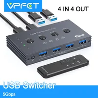 USB3.0 Switcher KVM Shared Controller Adapter 5Gbps Rate Support Power Free Operation Fit Computer Mouse Keyboard USB Devices 1