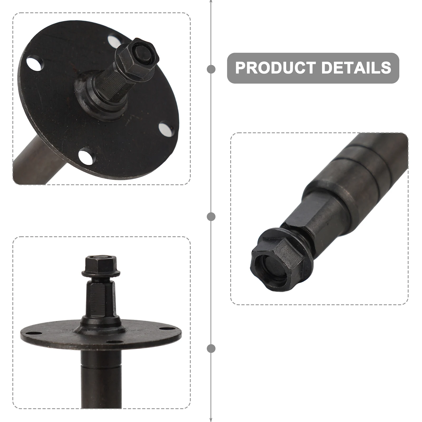 Heavy Duty Metal Exercise Bike Middle Wheel Axle, Ensures Longevity and Strength, Compatible with Various Dynamic Bicycles