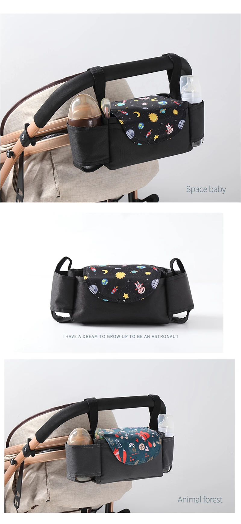 baby stroller accessories gadgets Protable Stroller Organizer Bag Mummy Travel Diaper Bag Hook Baby Trolley Bag Carriage Stroller Accessories Maternity Nappy Bags Baby Strollers medium