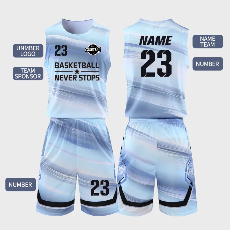 Basketball Jersey Design Uniform Polyester Quick-dry